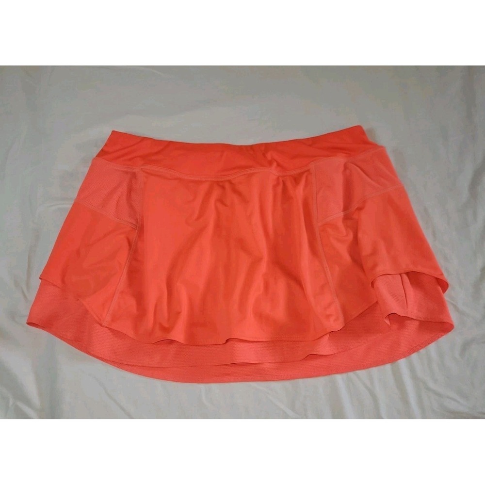 Athleta Tennis Golf Neon Orange Active Skort Skirt Size Small
